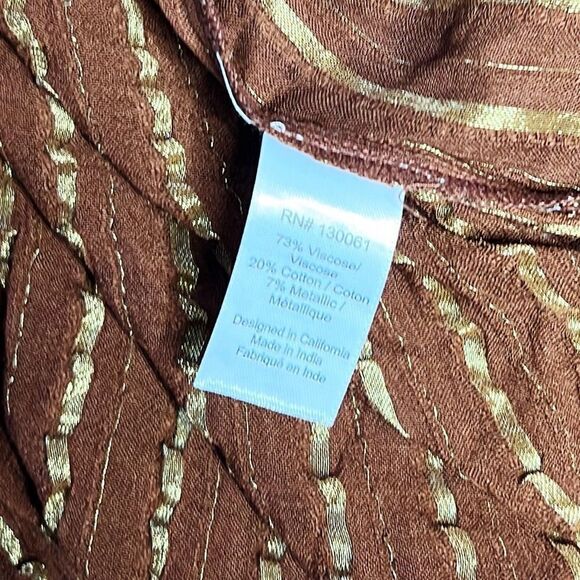 L*Space Rafael Cover-Up Dress Coffee/Gold NWT Size XL SWIM - Picture 8 of 11